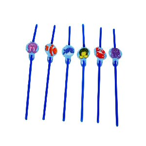 Sealife Party Plastic Drinking Straws