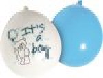Teddy Bear Blue Its A Boy Latex Balloons