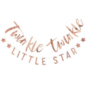Rose Gold Twinkle Twinkle Bunting