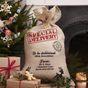 Hessian Christmas Santa Sack Hessian Christmas Santa Sack