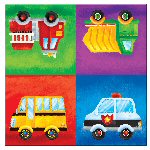 Vehicles And Wheels Party Napkins Vehicles And Wheels Party Napkins