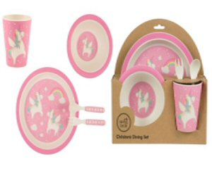 Unicorn Bamboo Tableware Set